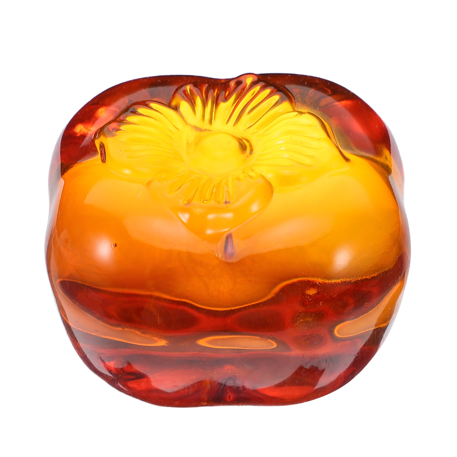 Paper Weight Crystal - Heavy-Duty Glass Persimmon Paperweight Crystal Desktop