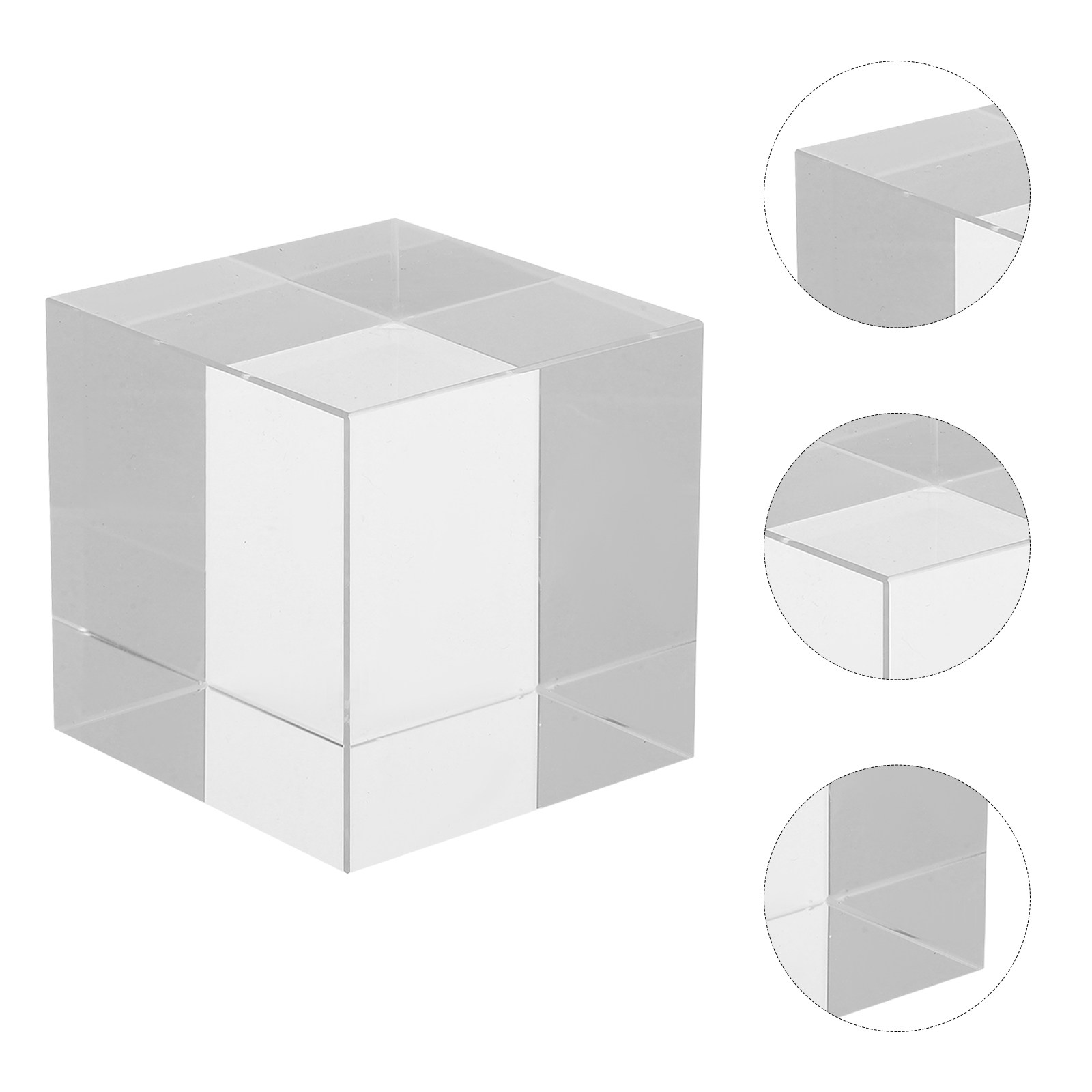 Book Weight Glass - Square Crystal Paperweight Clear Heavy Decorative