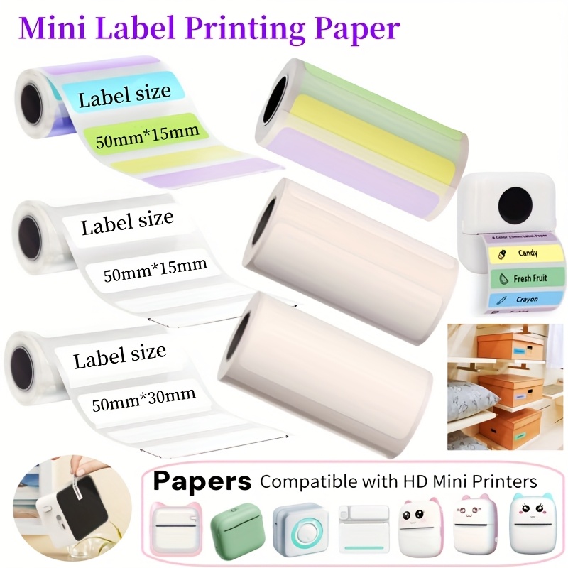 Ink Blotter Paper - Thermal Label Paper 50x15mm 50x30mm Color