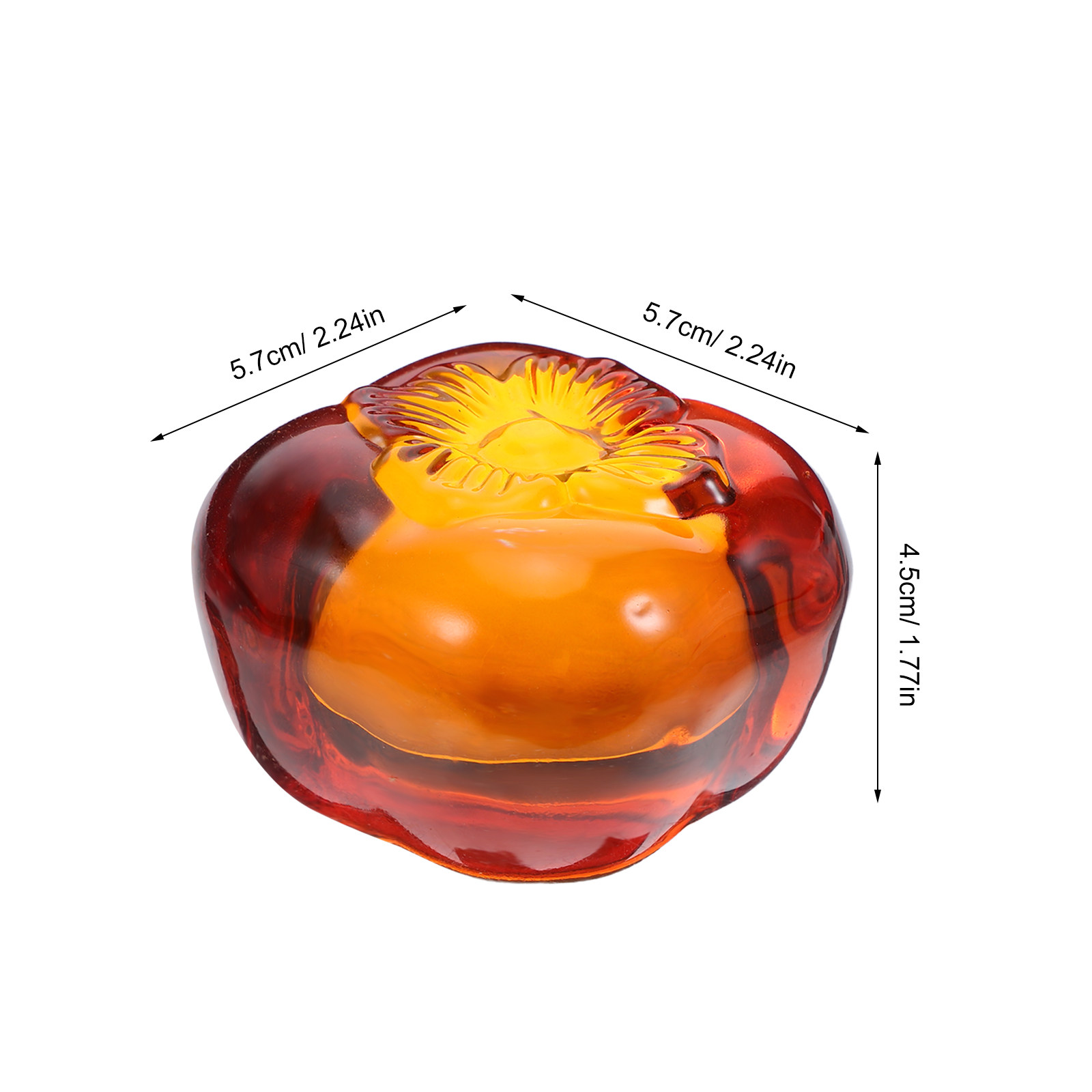 Heavy-Duty Glass Persimmon Pap - огляд і ціна Paper Weight Crystal