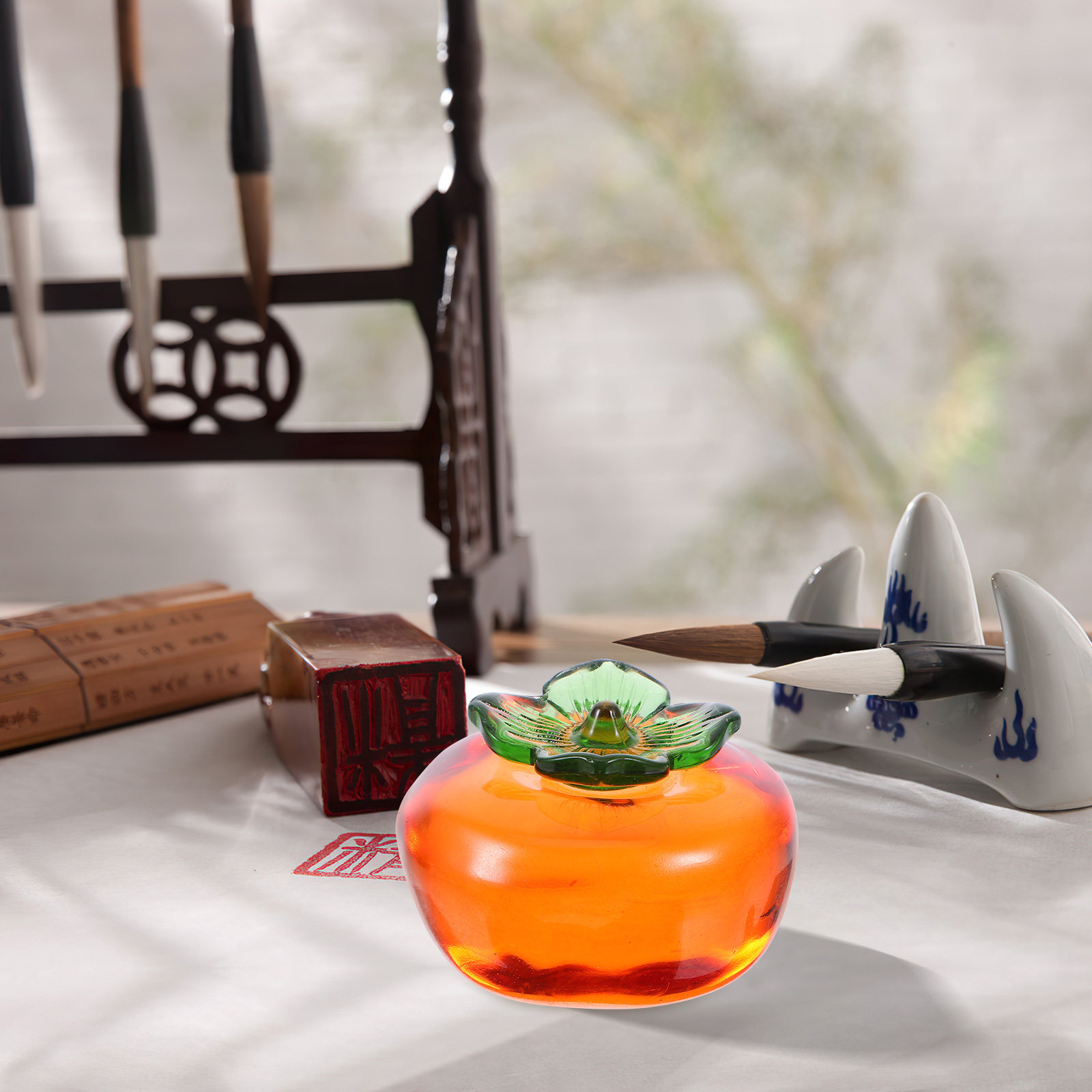 2Pcs Sophisticated Persimmon S - огляд і ціна Paper Weight Crystal