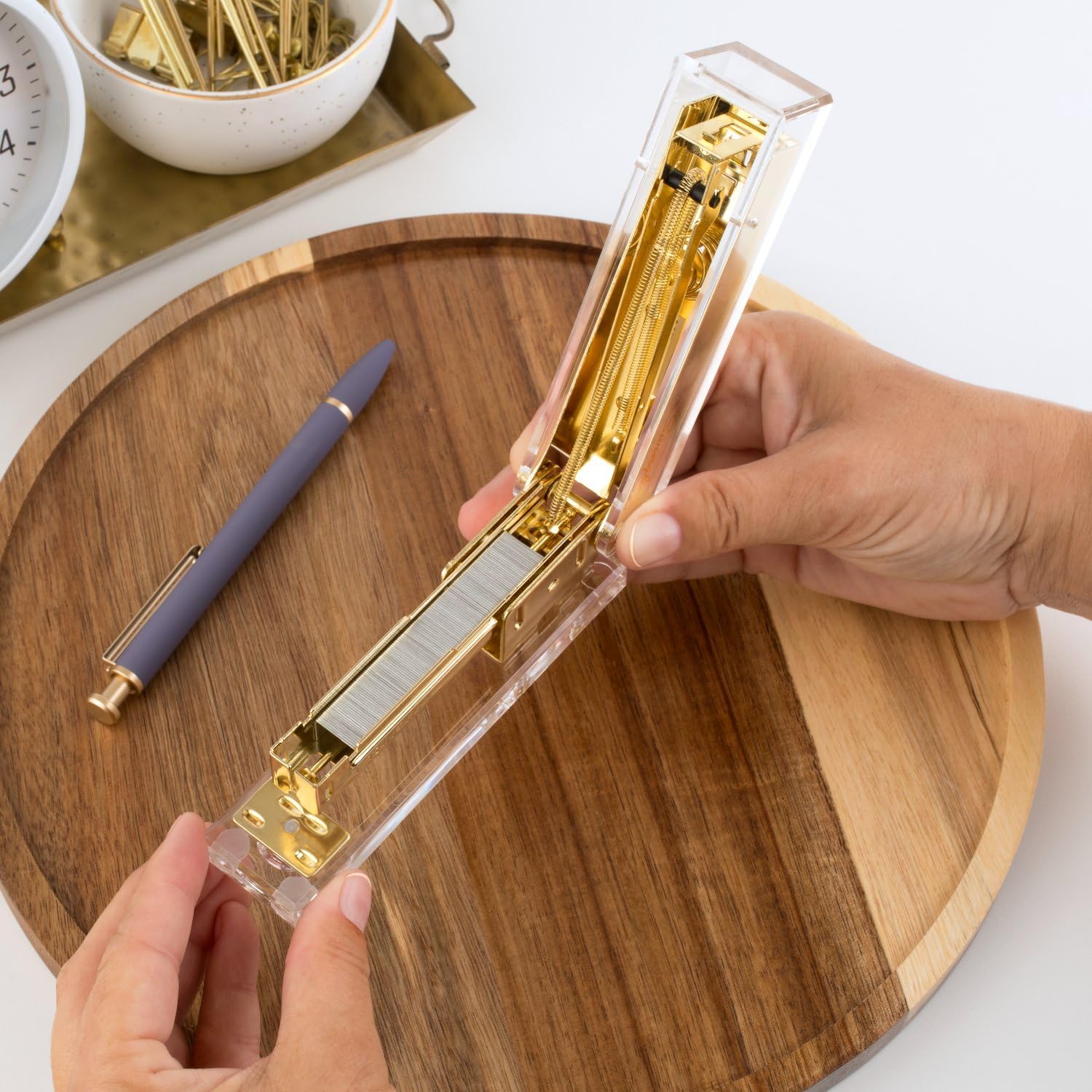 Clear Acrylic Gold Stapler, 20 - огляд і ціна Stapler Half Strip