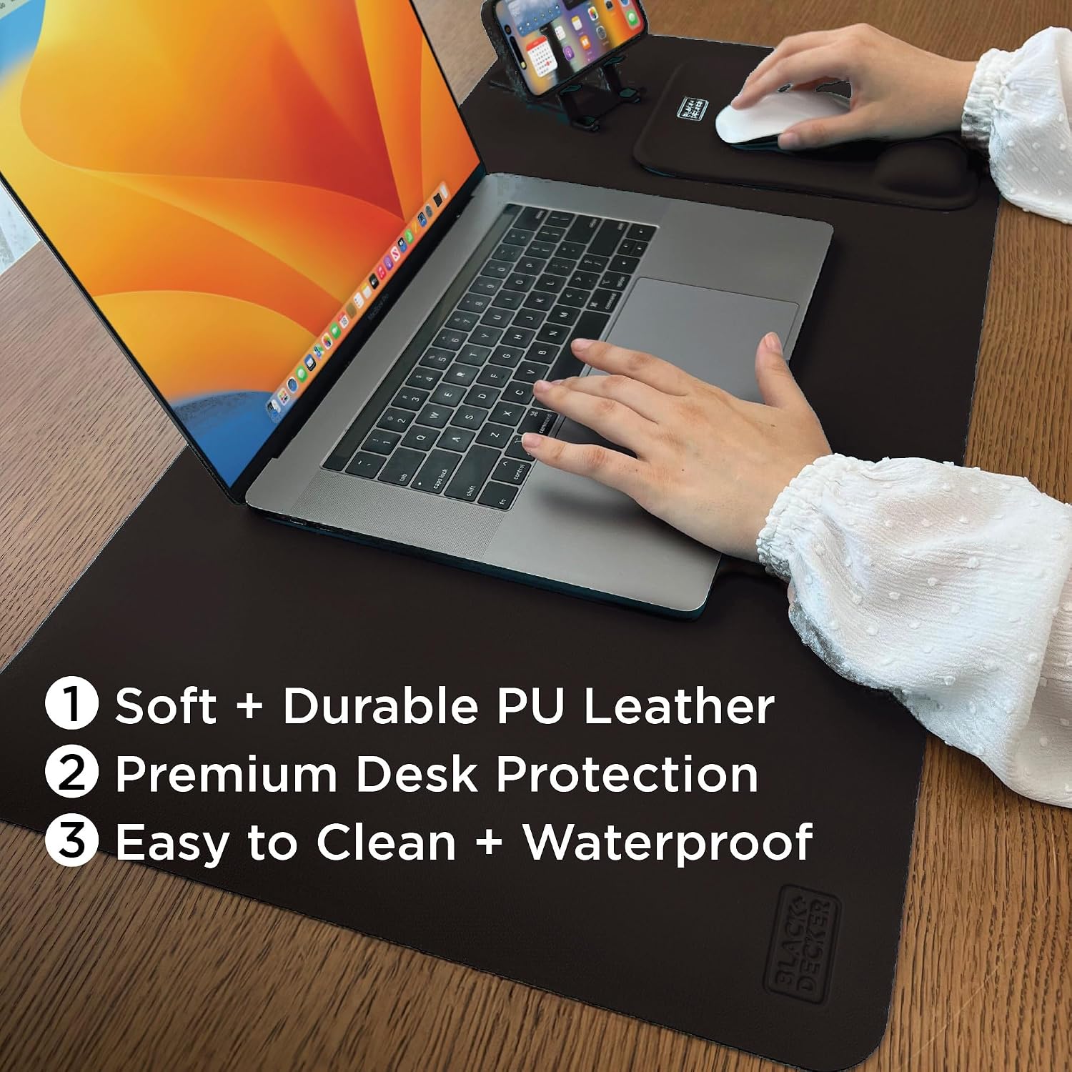Faux Leather Desk Mat for Keyb - огляд і ціна Leather Desk Pad