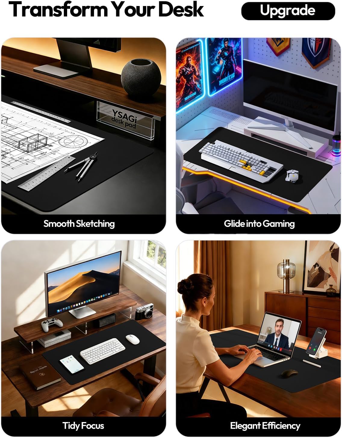 Leather Office Desk Pad Protec - огляд і ціна Leather Desk Pad