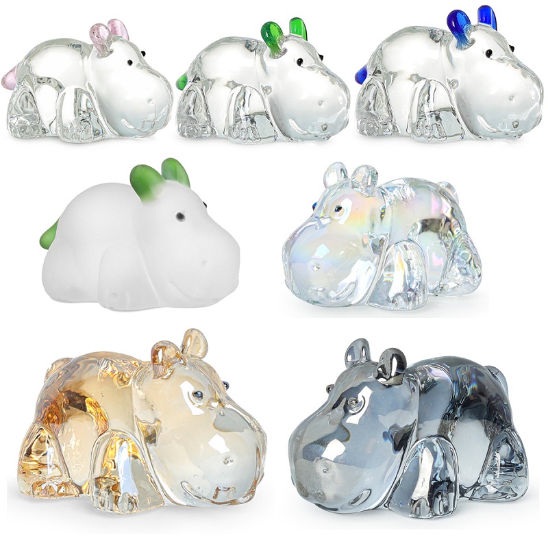 1PC Crystal Hippo Figurine Col - огляд і ціна Paper Weight Crystal