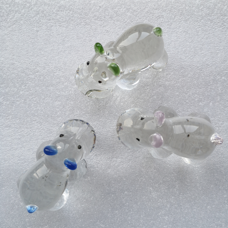 1PC Crystal Hippo Figurine Col - огляд і ціна Paper Weight Crystal