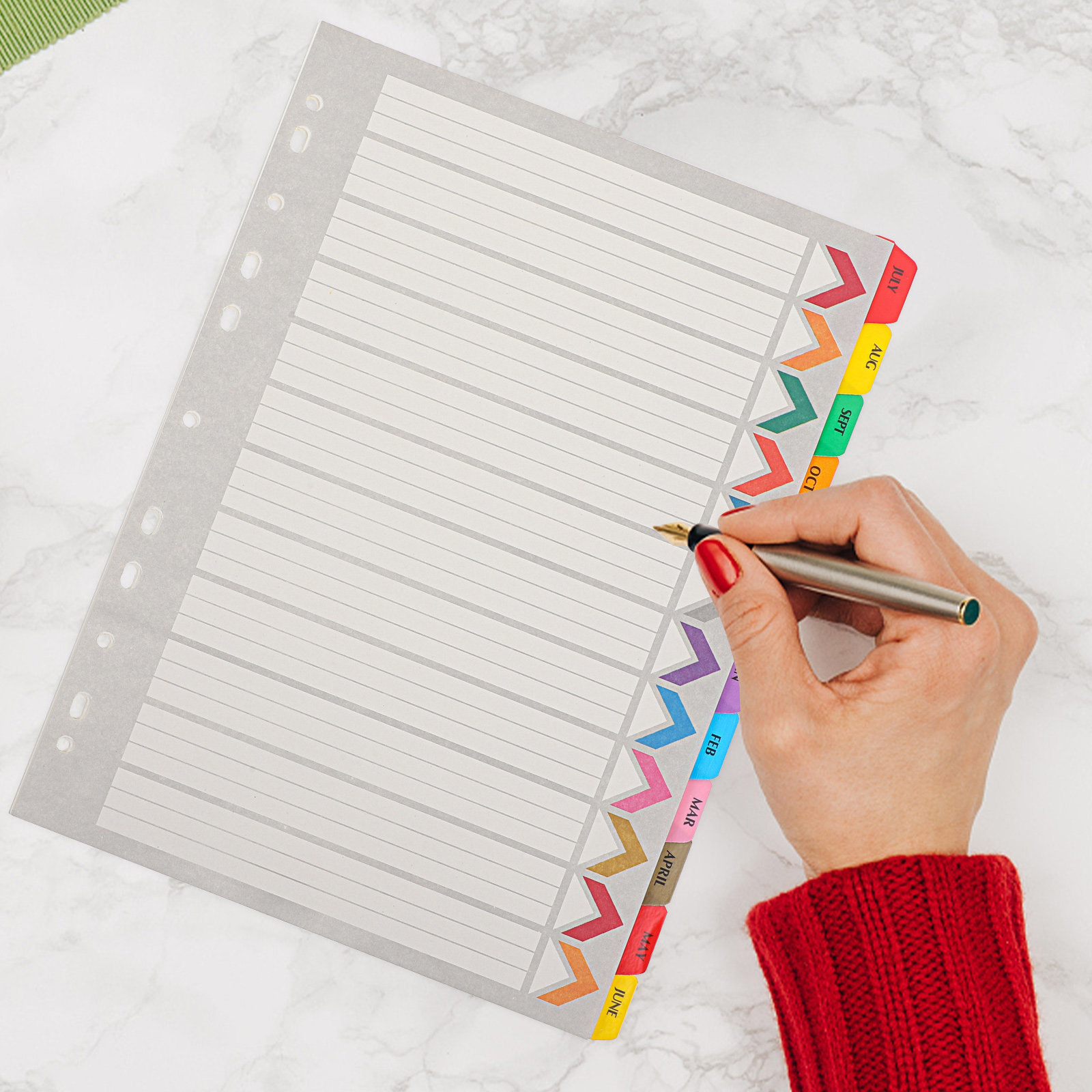12 Sheets Thick Detachable Bin - огляд і ціна Tab Divider A4