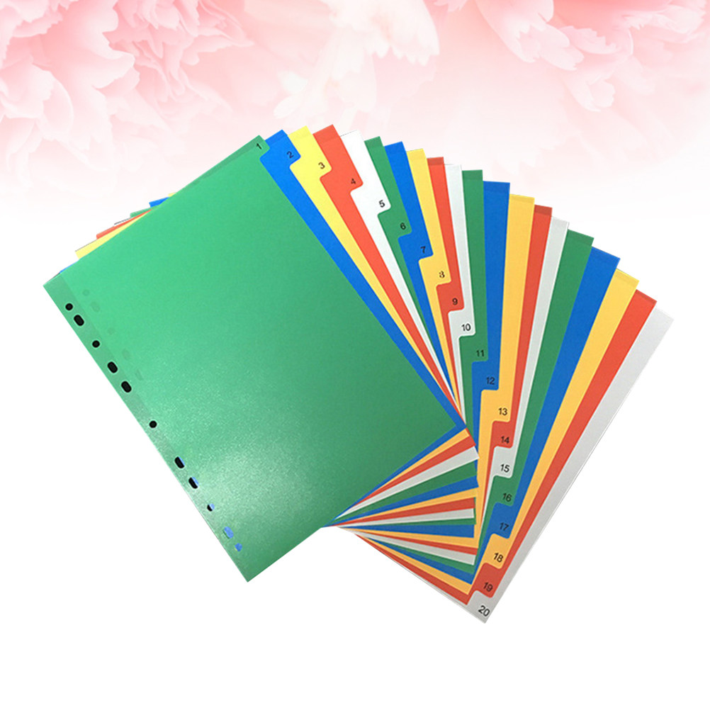 40Pcs A4 Multi Color Binder Di - огляд і ціна Tab Divider A4