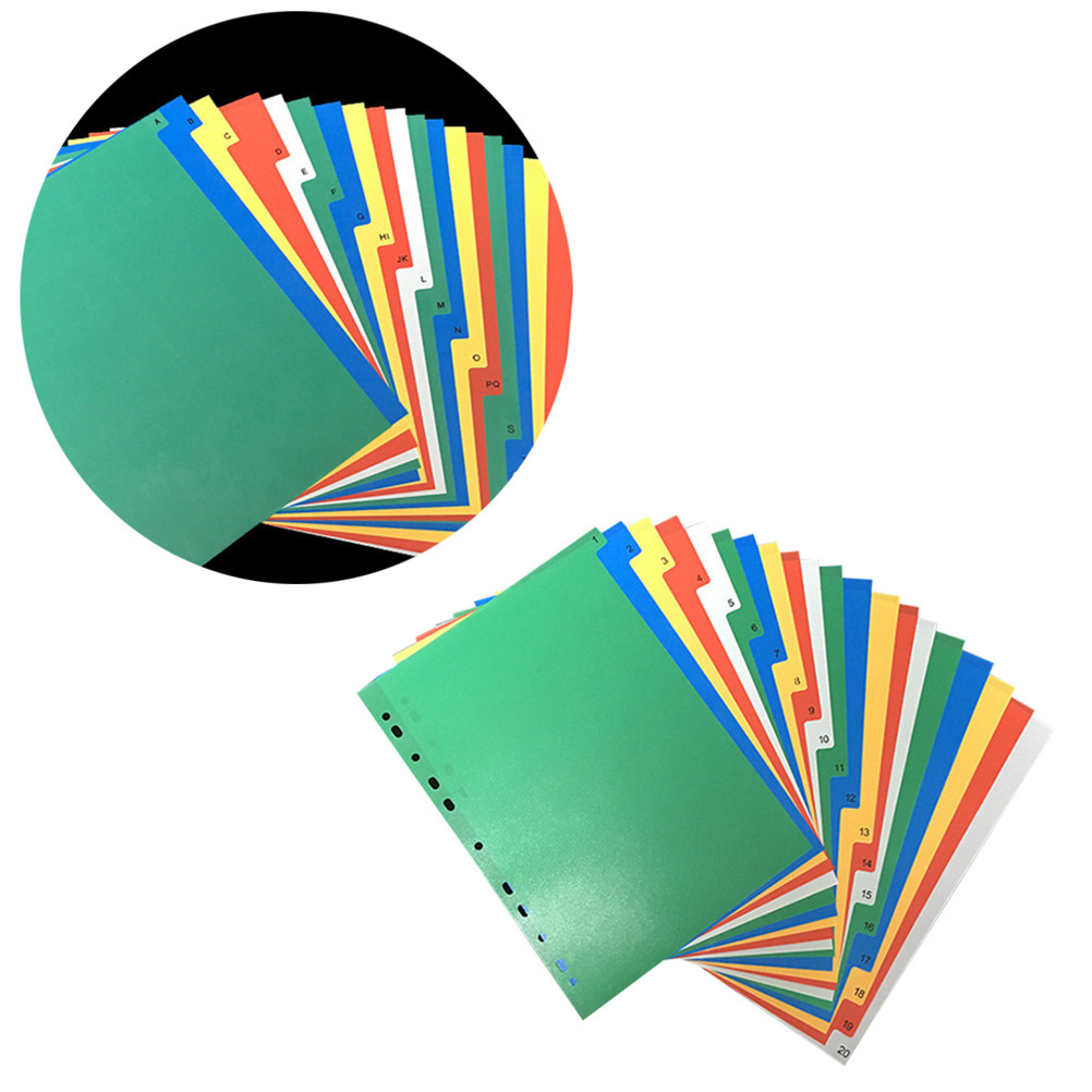 40Pcs A4 Multi Color Binder Di - огляд і ціна Tab Divider A4