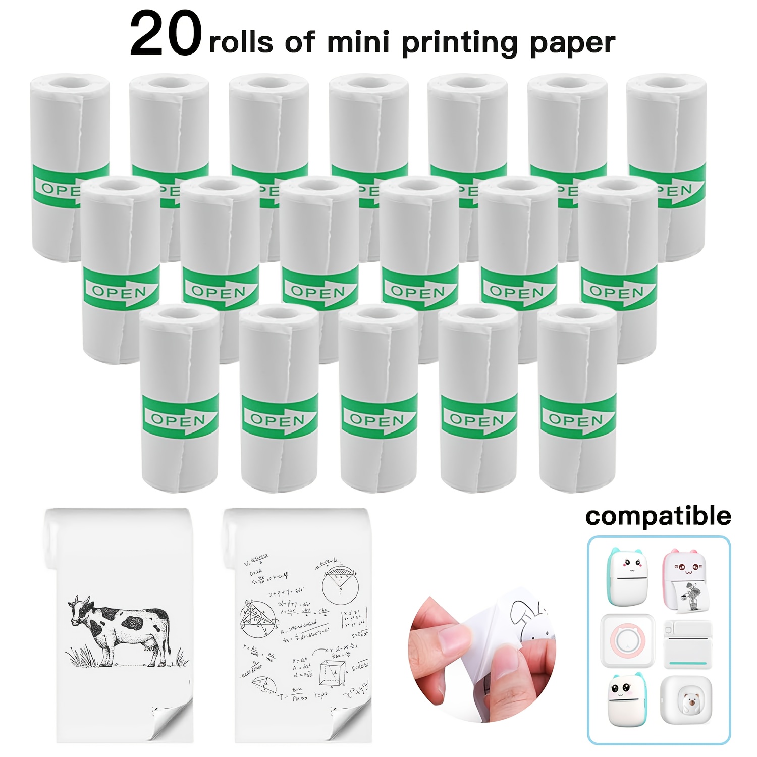 20 Rolls White Thermal Sticker - огляд і ціна Ink Blotter Paper