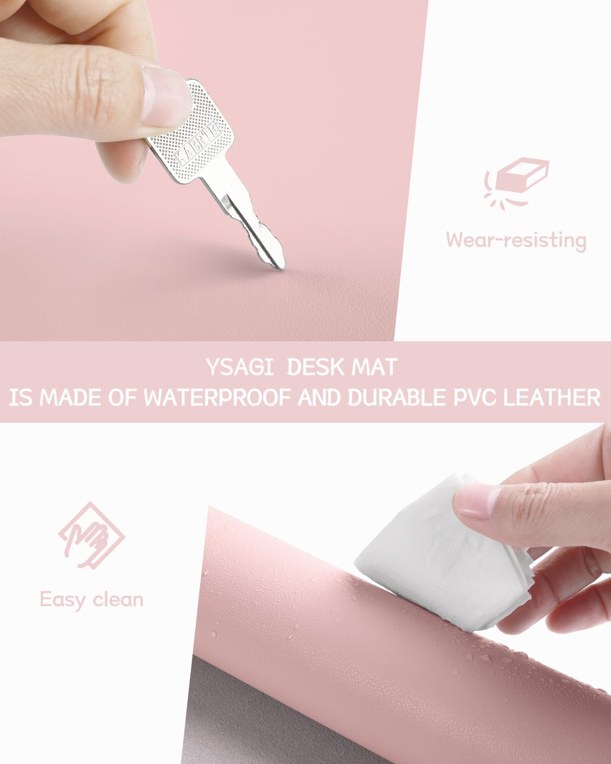 Non-Slip Leather Desk Pad, Wat - огляд і ціна Leather Desk Pad