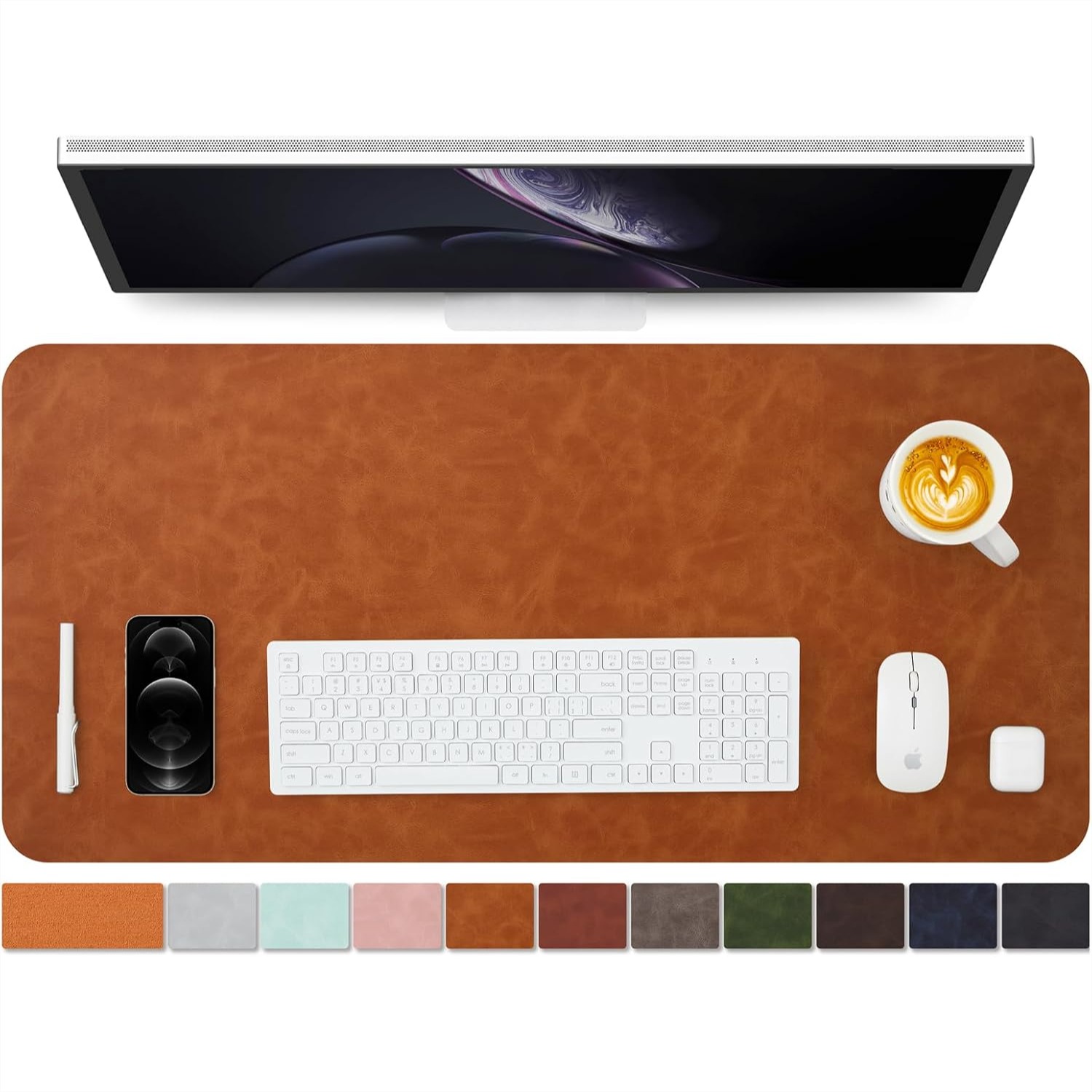 Distressed Leather Desk Mat -  - огляд і ціна Leather Desk Pad