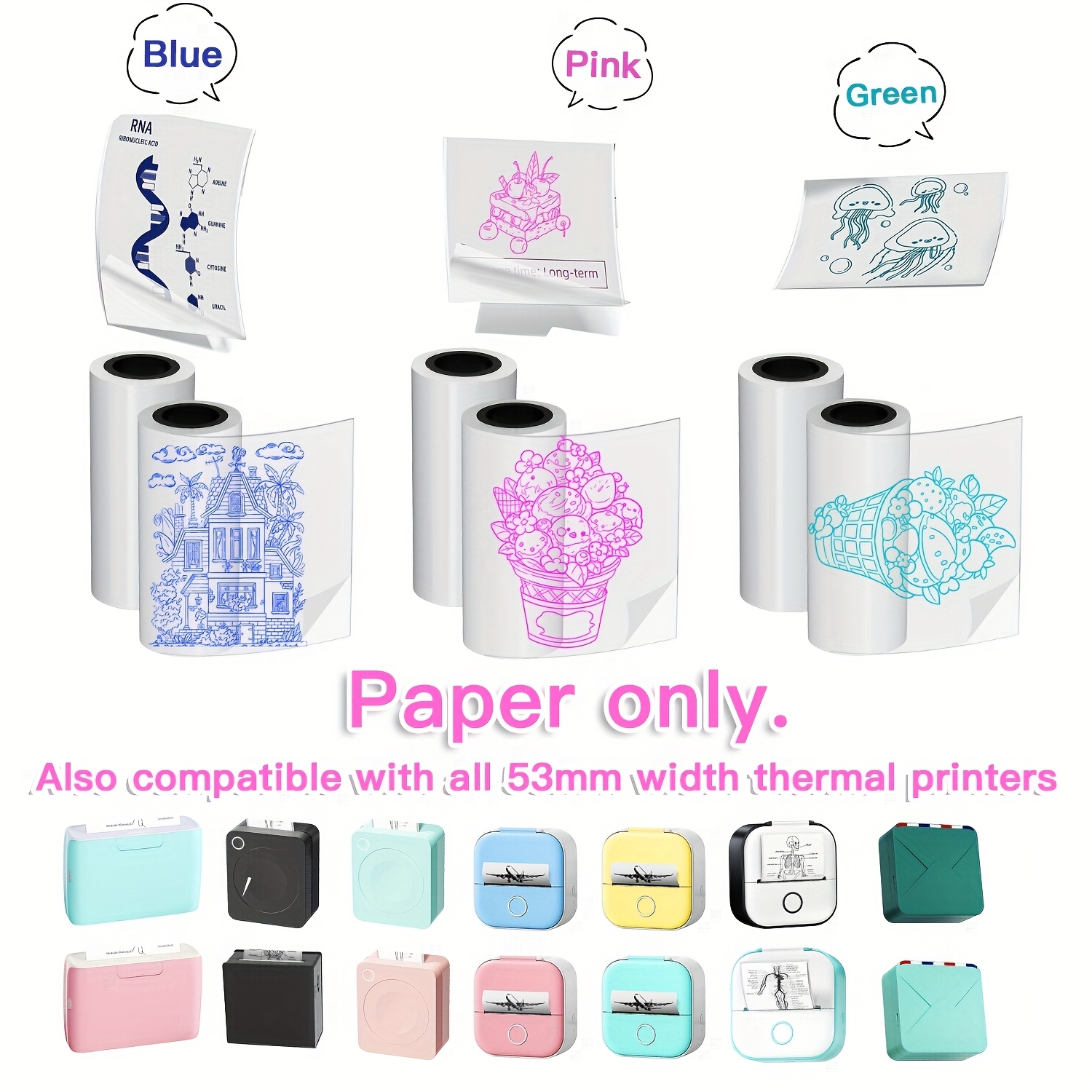 M02 Transparent Colorful Therm - огляд і ціна Ink Blotter Paper