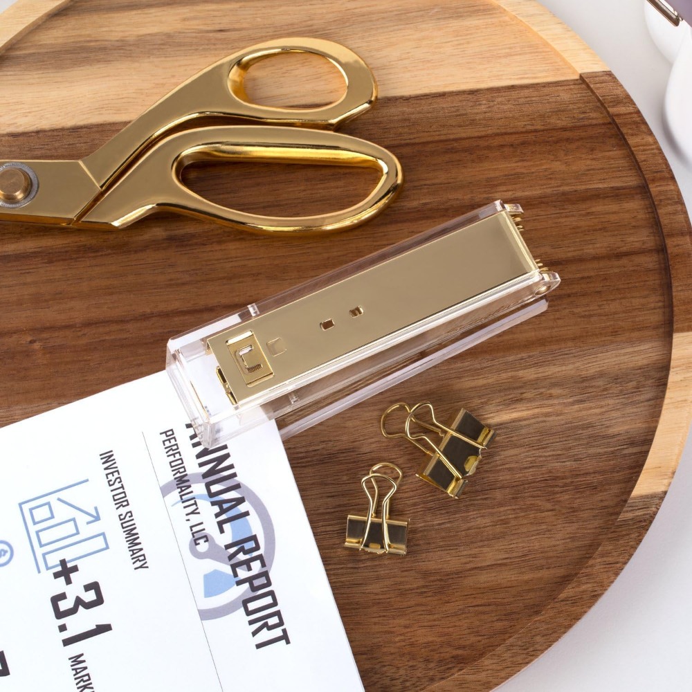 Clear Acrylic Stapler, 20 Shee - огляд і ціна Stapler Half Strip