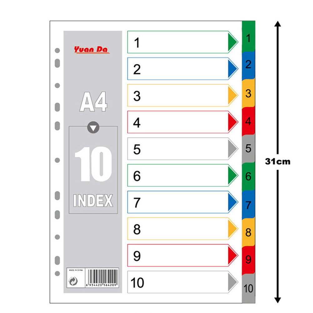 40Pcs Multi Color A4 Index Tab - огляд і ціна Tab Divider A4