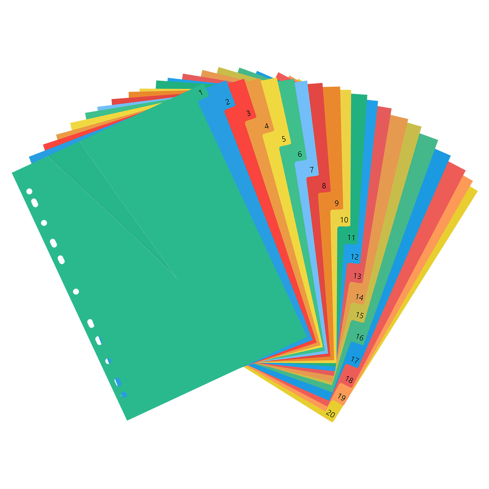 20 Pages A4 Colorful Plastic T - огляд і ціна Tab Divider A4