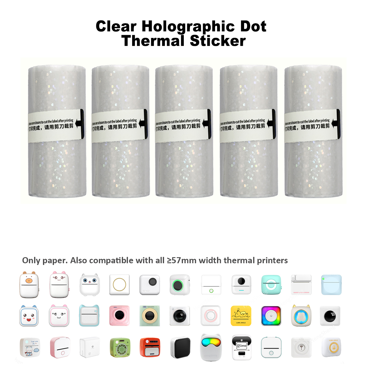 Clear Holographic Dot,Transpar - огляд і ціна Ink Blotter Paper